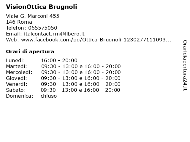 Ottica brugnoli sale viale marconi